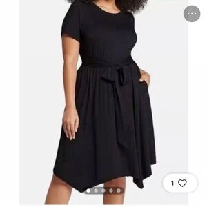 Lane Bryant Classic Black Tie-Waist Women’s Dress Size 14/16